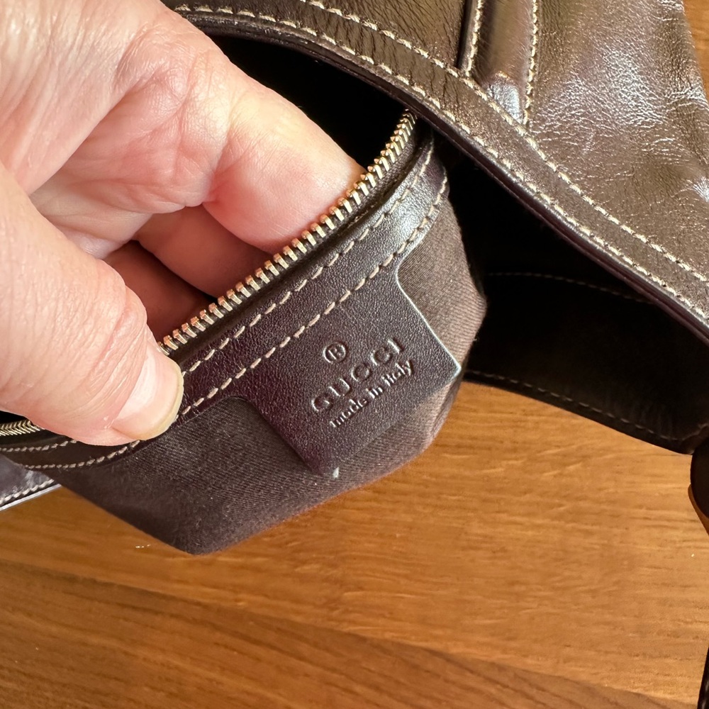 Gucci Dark Brown Leather Bag - Picture 3 of 5